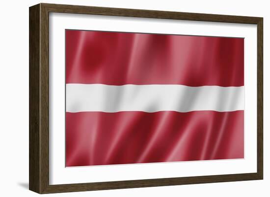 Latvian Flag-daboost-Framed Art Print