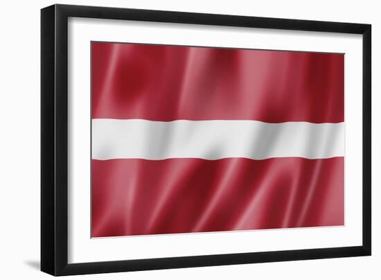 Latvian Flag-daboost-Framed Art Print