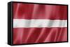 Latvian Flag-daboost-Framed Stretched Canvas