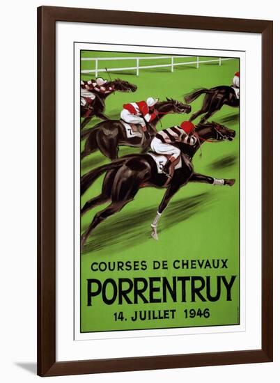 Laubi Hugo Courses Chevaux Porrentruy Year 1946-Vintage Lavoie-Framed Giclee Print