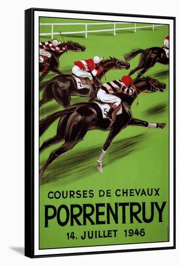 Laubi Hugo Courses Chevaux Porrentruy Year 1946-Vintage Lavoie-Framed Stretched Canvas