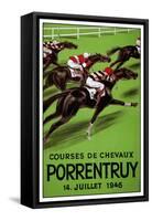 Laubi Hugo Courses Chevaux Porrentruy Year 1946-Vintage Lavoie-Framed Stretched Canvas