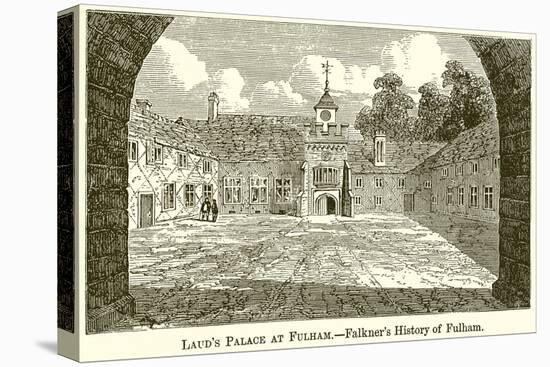 Laud's Palace at Fulham.--Falkner's History of Fulham-English School-Stretched Canvas