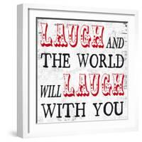 Laugh and The World Laughs-Max Carter-Framed Art Print