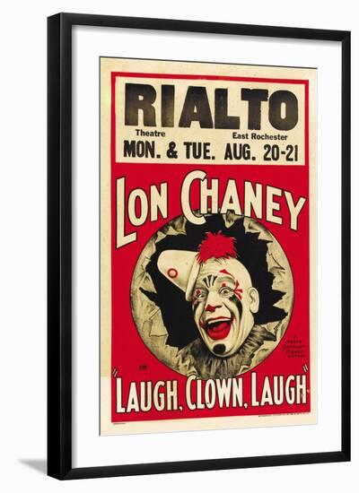 Laugh, Clown, Laugh, 1928-null-Framed Art Print