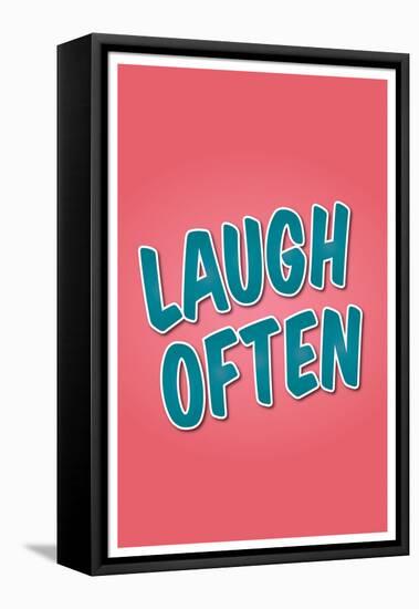 Laugh Often-null-Framed Stretched Canvas