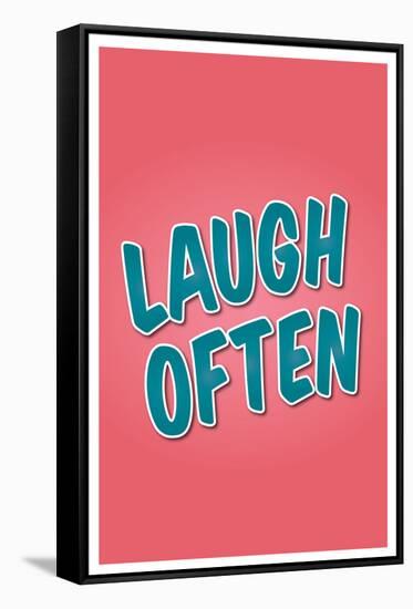 Laugh Often-null-Framed Stretched Canvas