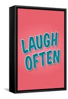 Laugh Often-null-Framed Stretched Canvas