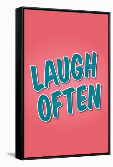 Laugh Often-null-Framed Stretched Canvas