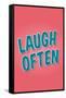 Laugh Often-null-Framed Stretched Canvas