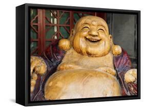 Laughing Buddha, Tanzhe Temple, Beijing, China, Asia-Jochen Schlenker-Framed Stretched Canvas