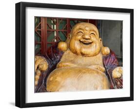 Laughing Buddha, Tanzhe Temple, Beijing, China, Asia-Jochen Schlenker-Framed Photographic Print