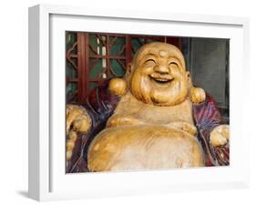Laughing Buddha, Tanzhe Temple, Beijing, China, Asia-Jochen Schlenker-Framed Photographic Print