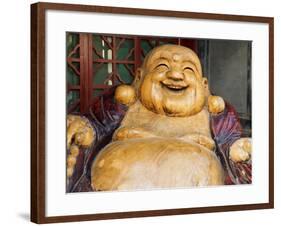 Laughing Buddha, Tanzhe Temple, Beijing, China, Asia-Jochen Schlenker-Framed Photographic Print