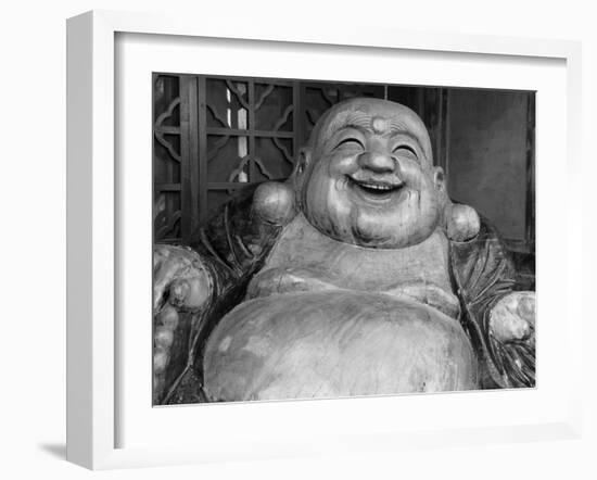 Laughing Buddha, Tanzhe Temple, Beijing, China, Asia-Jochen Schlenker-Framed Photographic Print