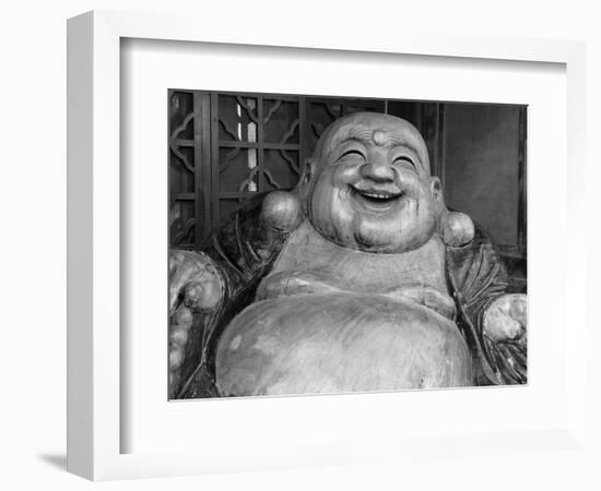 Laughing Buddha, Tanzhe Temple, Beijing, China, Asia-Jochen Schlenker-Framed Photographic Print