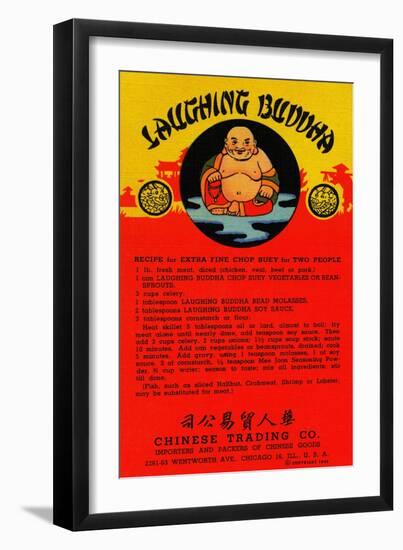 Laughing Buddha-Curt Teich & Company-Framed Art Print