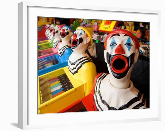 Laughing Clowns Side-Show, Rotorua, Bay of Plenty, North Island, New Zealand-David Wall-Framed Photographic Print