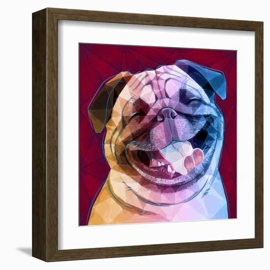 Laughing Dog-Enrico Varrasso-Framed Art Print