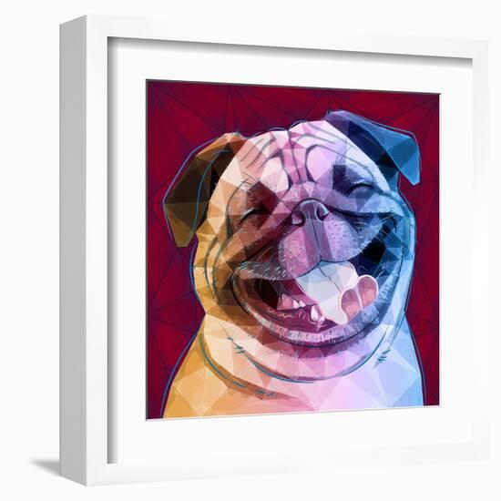 Laughing Dog-Enrico Varrasso-Framed Art Print