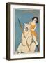 Laughing Woman and Polar Bear-null-Framed Giclee Print