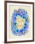 Laughs in Flowers ? Blue and Gold Palette-Cat Coquillette-Framed Art Print