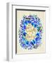 Laughs in Flowers ? Blue and Gold Palette-Cat Coquillette-Framed Art Print