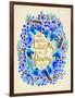 Laughs in Flowers ? Blue and Gold Palette-Cat Coquillette-Framed Art Print