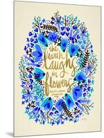 Laughs in Flowers ? Blue and Gold Palette-Cat Coquillette-Mounted Art Print