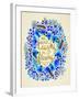 Laughs in Flowers ? Blue and Gold Palette-Cat Coquillette-Framed Art Print