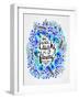 Laughs in Flowers ? Blue Palette-Cat Coquillette-Framed Art Print