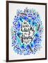 Laughs in Flowers ? Blue Palette-Cat Coquillette-Framed Art Print