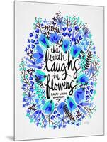 Laughs in Flowers ? Blue Palette-Cat Coquillette-Mounted Art Print