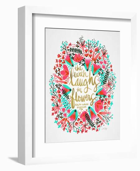 Laughs in Flowers - Pink Palette-Cat Coquillette-Framed Art Print