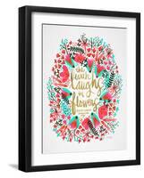 Laughs in Flowers - Pink Palette-Cat Coquillette-Framed Art Print