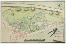 Plan of the Parc Monceau, 1803 (Pen and Ink and W/C on Paper)-Lauly-Stretched Canvas