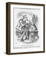 Launce and His Dog, 1885-Joseph Swain-Framed Giclee Print