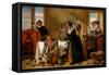 Launce's Substitute for Proteus' Dog, 1849 (Oil on Canvas)-Augustus Leopold Egg-Framed Stretched Canvas