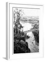 Launceston, from Cataract Bridge, Tasmania, Australia, 1886-null-Framed Giclee Print