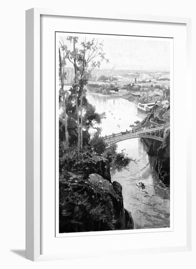 Launceston, from Cataract Bridge, Tasmania, Australia, 1886-null-Framed Giclee Print