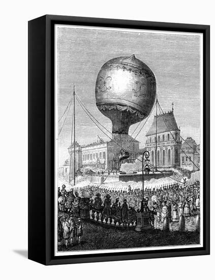 Launch of a Hot Air Balloon, Late 18th Century-null-Framed Stretched Canvas