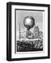 Launch of a Hot Air Balloon, Late 18th Century-null-Framed Giclee Print