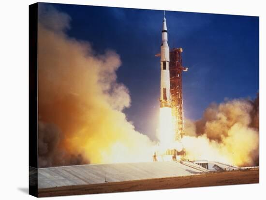 Launch of Apollo 11 Spacecraft En Route To Moon-null-Stretched Canvas