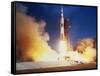 Launch of Apollo 11 Spacecraft En Route To Moon-null-Framed Stretched Canvas