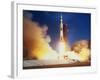 Launch of Apollo 11 Spacecraft En Route To Moon-null-Framed Photographic Print