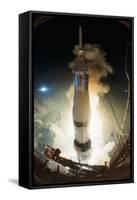 Launch of Apollo 17-null-Framed Stretched Canvas