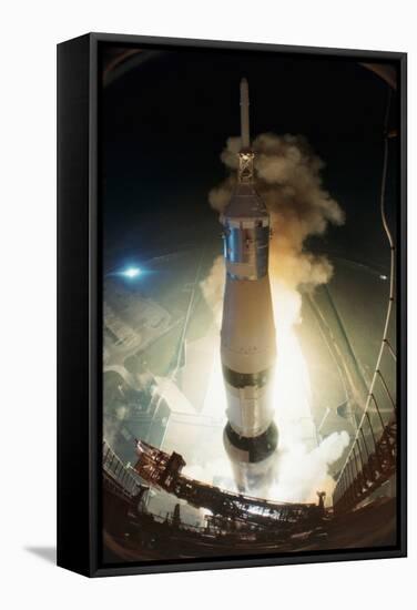 Launch of Apollo 17-null-Framed Stretched Canvas