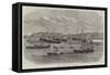 Launch of Five Steamers at Liverpool-null-Framed Stretched Canvas