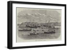 Launch of Five Steamers at Liverpool-null-Framed Giclee Print