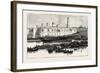 Launch of H.M.S. Melita at Malta the First Ironclad Launched from the Malta Dockyard, 1888-null-Framed Giclee Print